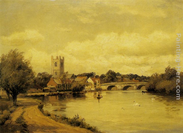 Henley on Thames painting - Alfred Fontville De Breanski Henley on Thames art painting